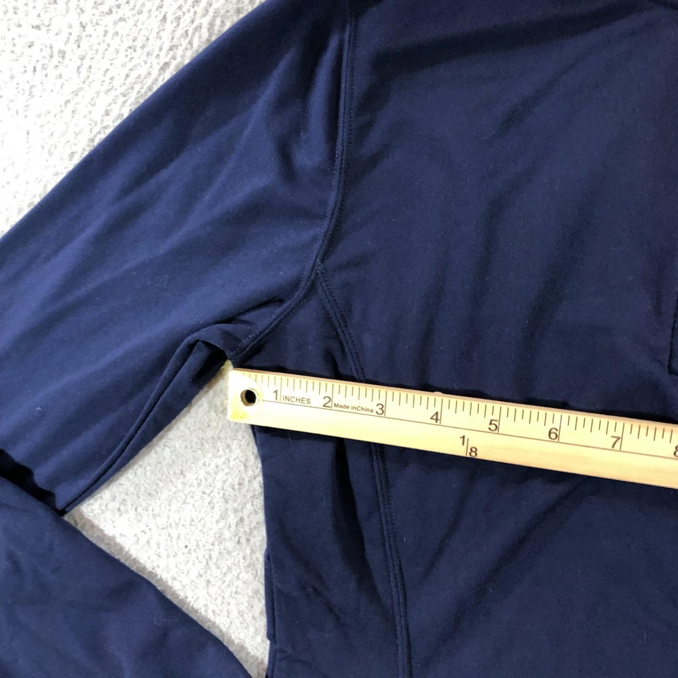 Pullover Billabong Technical Fleece para mujer XS azul marino cuarto cremallera elástico Foto 2 de 4