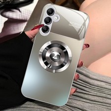 Cute Panda Glass Hard Case For Samsung A73 A54 A52 A32 S21 S30 A30 A50 A71 A73