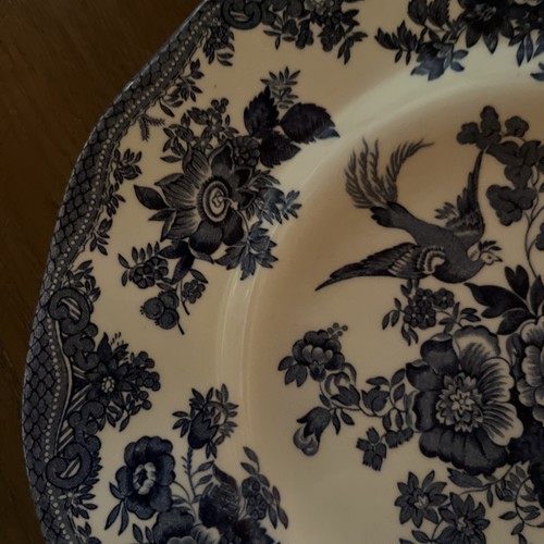 Unicorn Staffordshire Asiatic Pheasant Blue And White Dinner Plates Set Of 9 - Picture 4 of 5