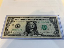 $1 Birthday Ann. Date 2021 Note (July 19, 1989) Fancy Ser. Nu. L 1989 07 19 D