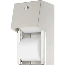 ASI Surface Mounted Stainless Steel Dual Roll Toilet Tissue Dispenser 10-0030