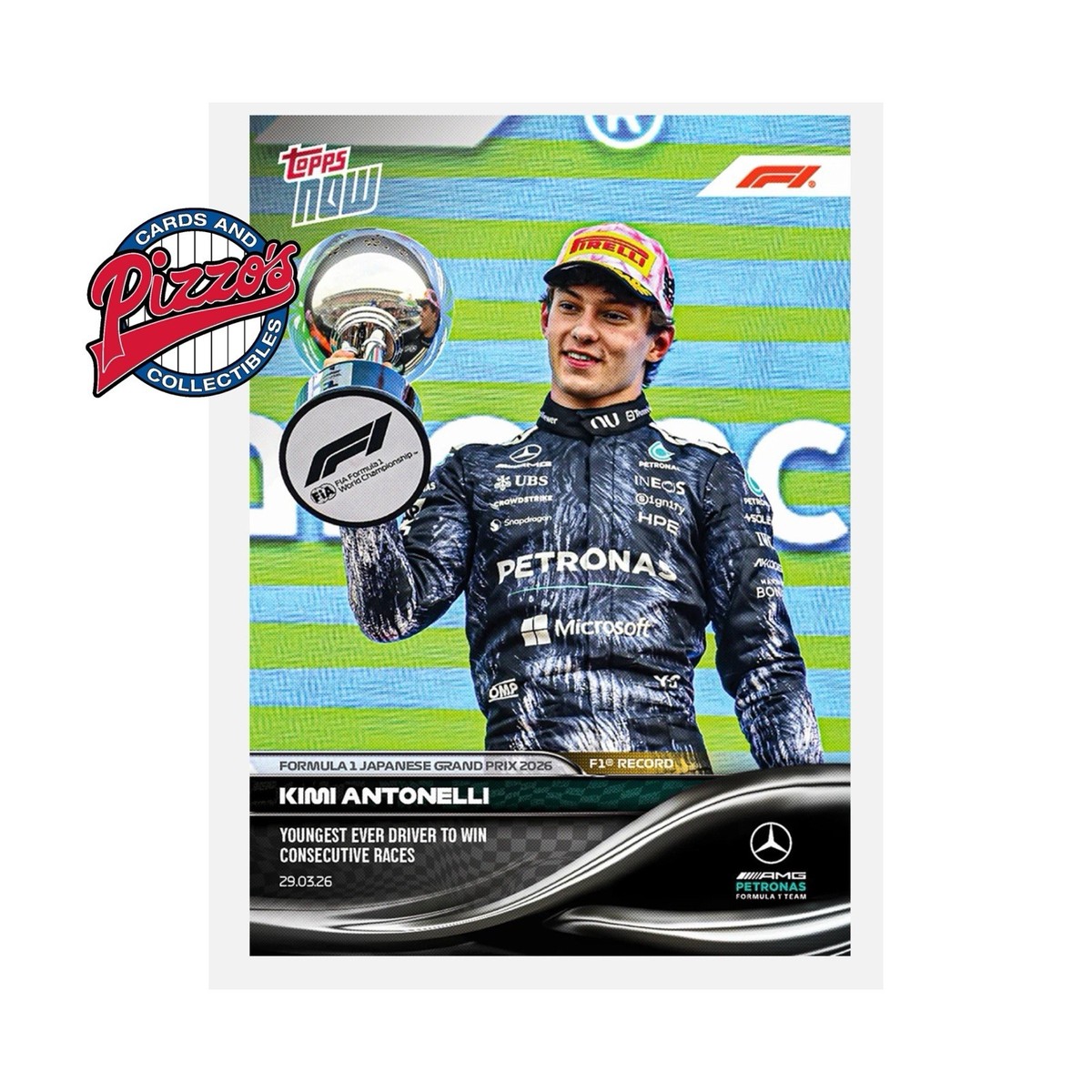 Kimi Antonelli Wins F1 Japanese GP 2026 Formula 1 Topps NOW Card