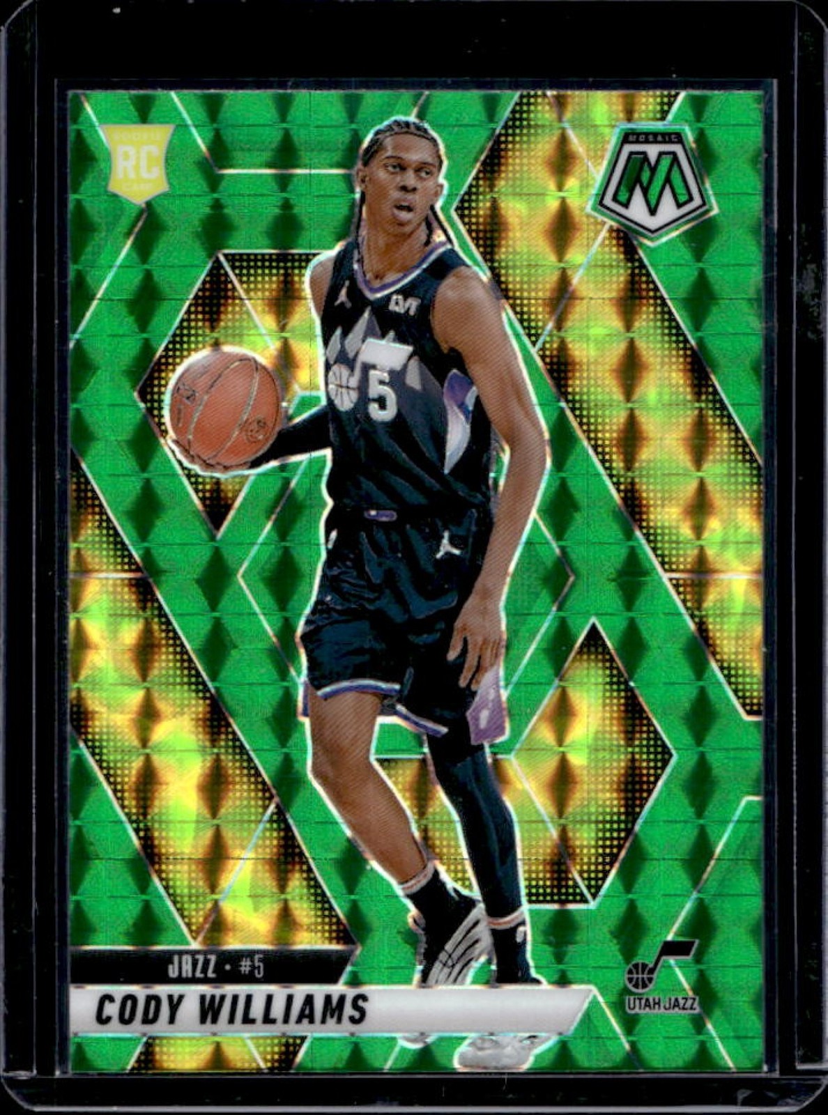 2024-25 Mosaic Cody Williams Green Mosaic Rookie RC #207 Jazz