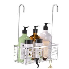 Shower Caddy Hanging, Over the Door Shower Organizer Rack 304 1 Tier Silver