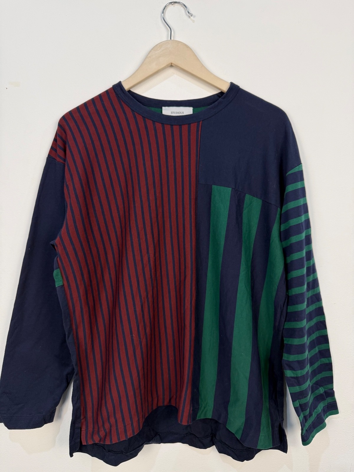 Studious Japanese Patchwork Striped Long Sleeve - image 4