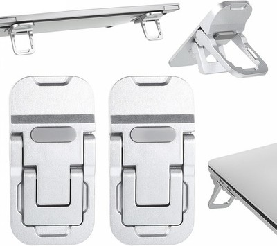 2 Pcs Foldable Laptop Stand Zinc Alloy Portable Keyboard Riser | Portable Laptop