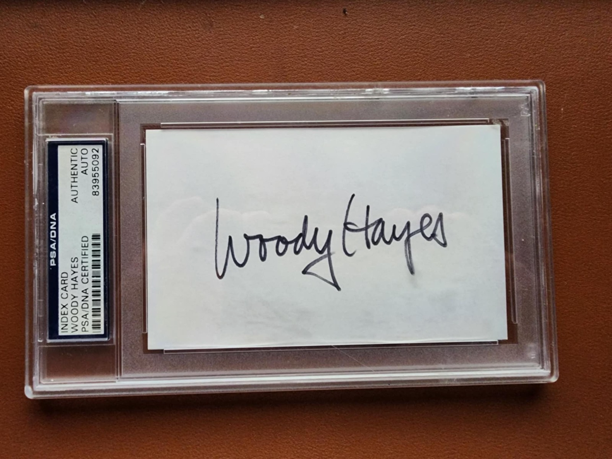 Woody Hayes Autograph PSA/DNA Authentic Ohio State Buckeyes! | eBay