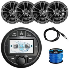 JBL PRV-275 Digital Gauge Style Receiver, 2x 6.5" 225W Speakers, Wire, Antenna