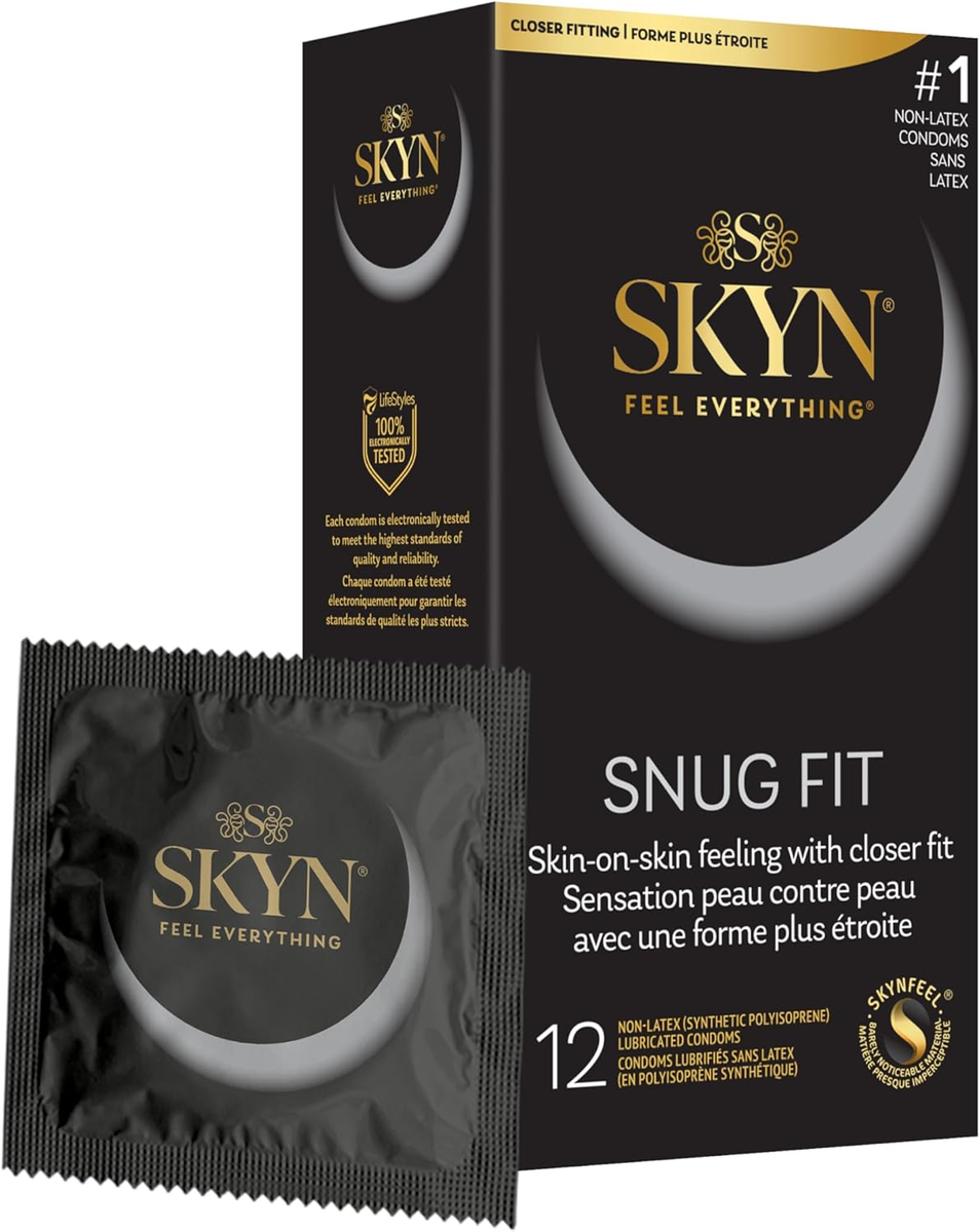 Snug Fit Condoms - 12 Count - Lubricated Latex-Free Condoms, Skin-On-Skin  Feelin | eBay