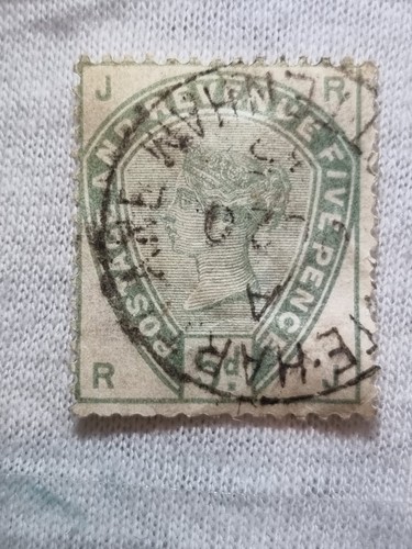 UK 1883 old 5 pence Victoria stamp Rare - Picture 4 of 6