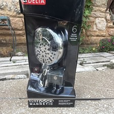 Delta SureDock Magnetic Handheld Shower Head Chrome 5in 6-Spray w/ 72in Hose