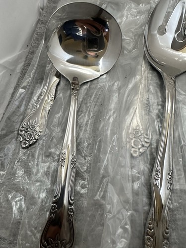 Vintage Korea Rogers Co. DREAM ROSE / ROSE BUD Stainless Flatware Lot Of 50 PCS - Picture 6 of 24