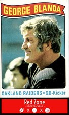 1975 Topps - #7 George Blanda EX+. HOF!