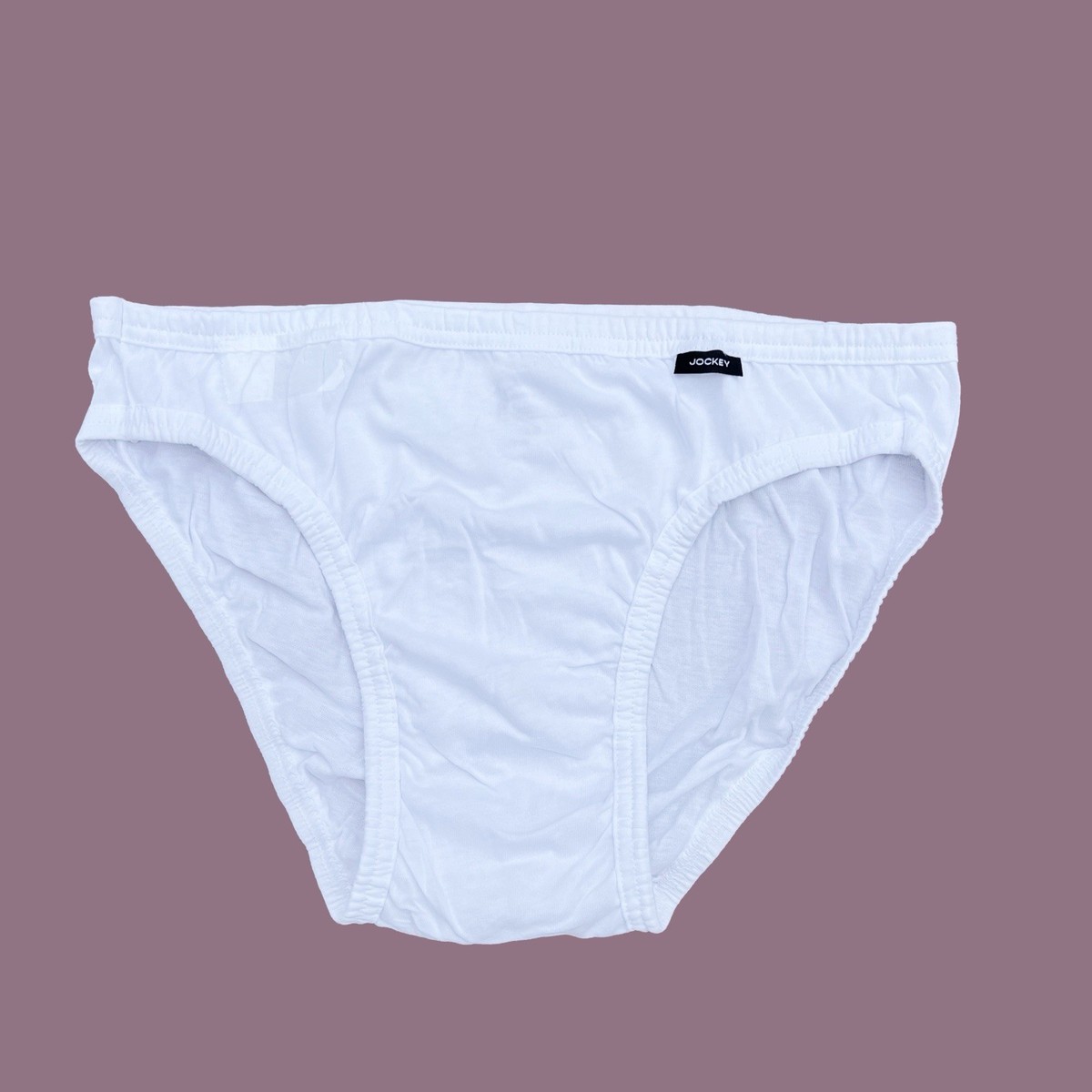 Jockey men white 100% cotton soft Thin Bikini underwear size S M L