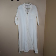 The Madewell Lightestspun Cover-Up Maxi Shirtdress in Lighthouse Size S