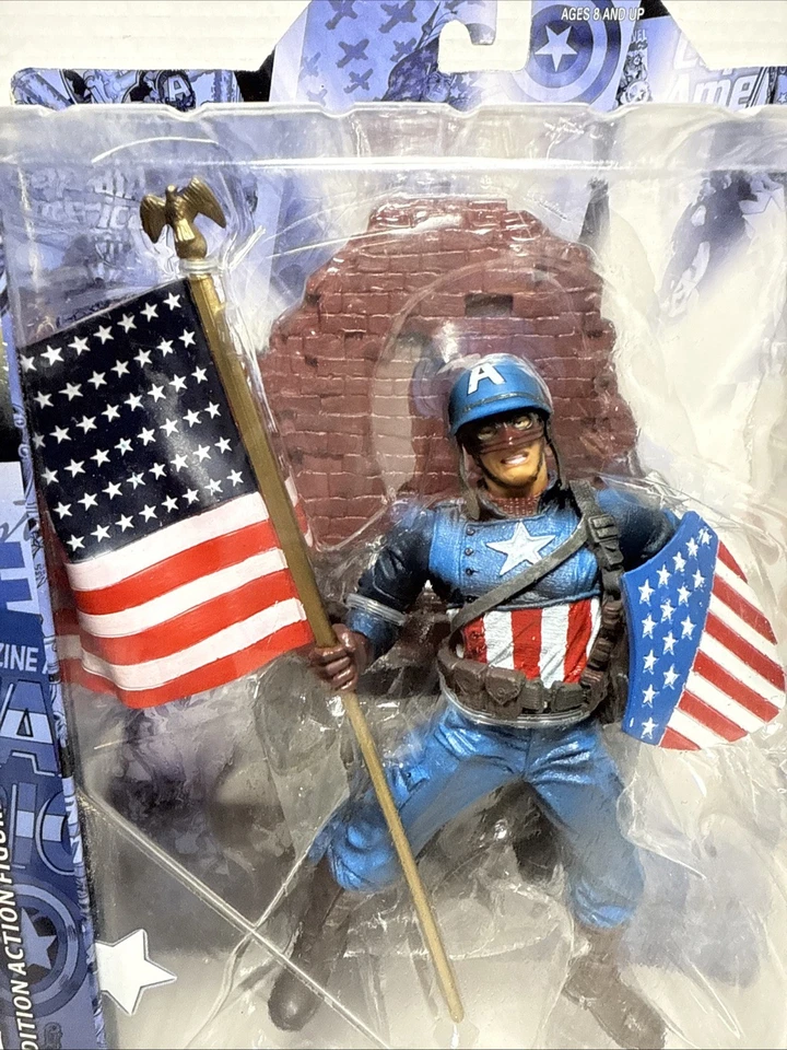Figura de acción coleccionista DST Marvel Select Ultimates Capitán América 2002 nueva Foto 4 de 4