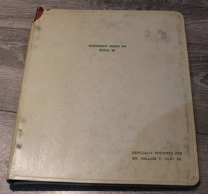 RARE BEECHCRAFT QUEEN AIR MODEL 80 PERSONALIZED BROCHURE/SALES AIDE  1964
