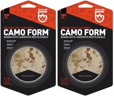 GEAR AID Camo Form Reusable Fabric Wrap, 2" x 144" - Desert Digital (2-Pack)