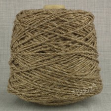 CHUNKY PURE SHETLAND WOOL OATMEAL 500g CONE 10 BALLS KNITTING WEAVING YARN BROWN