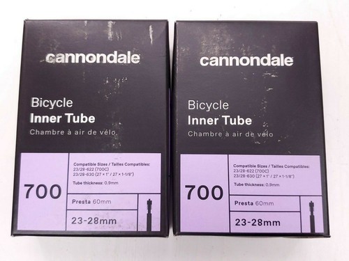 2 Pack Cannondale Bicycle Inner Tube 23-28mm 700C Presta Valve 60mm  - Picture 1 of 4