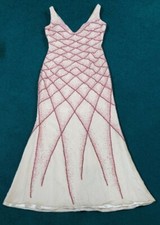 Tiffany Designs Bead Work Prom Dress Size 8 100 Silk With Fine Bead Work