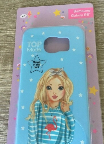 SAMSUNG GALAXY S6 TOP MODEL PHONE COVER BLUE CANDY GLOWS IN THE DARK NEW - Picture 3 of 6