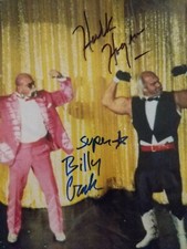 Superstar Billy Graham & Hulk Hogan Signed WWE HOF RP 8X10 Photo
