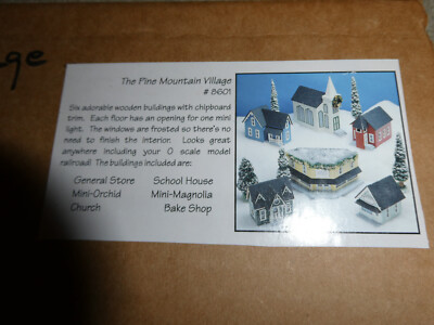 O Scale Corona Concepts 6 Bldgs Pine Mountain Village Wood Kit 8601 NIB