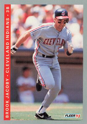 Brook Jacoby 1993 Fleer #593 Cleveland Indians | eBay