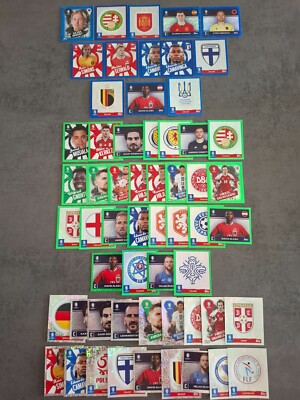 TOPPS UEFA EURO 2024 stickers - BLUE / GREEN / TOPPS FOIL