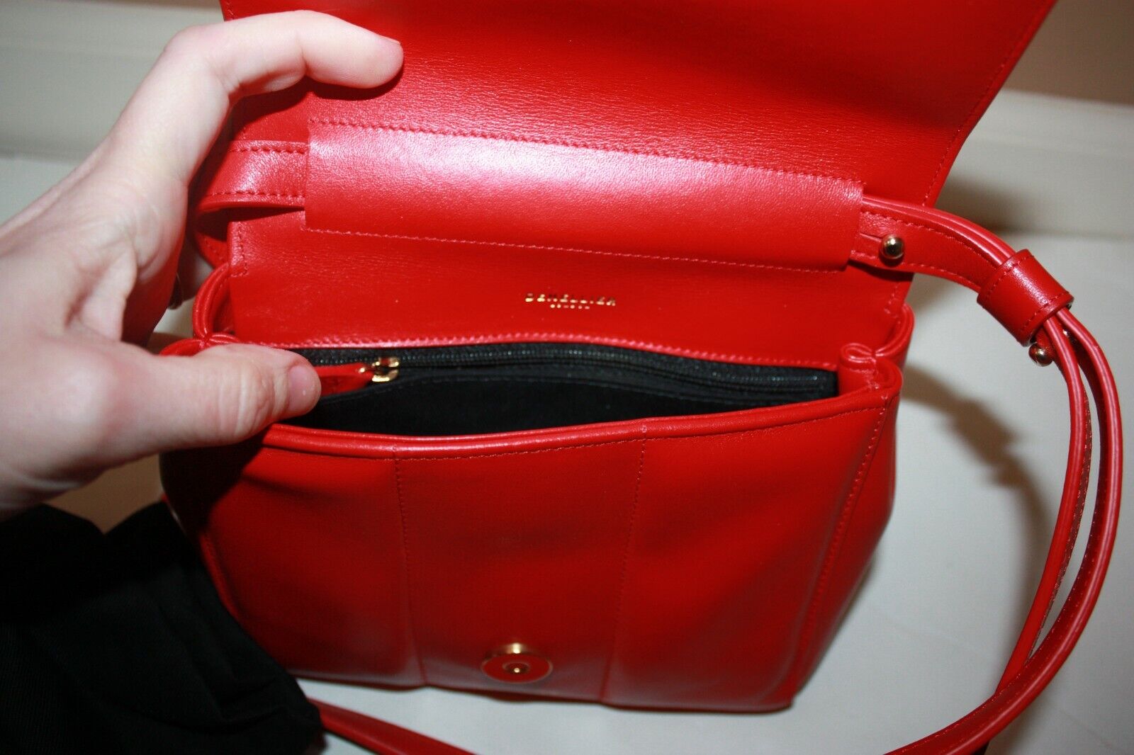 DeMellier Alexandria Handbag in Red Gorgeous Cros… - image 7