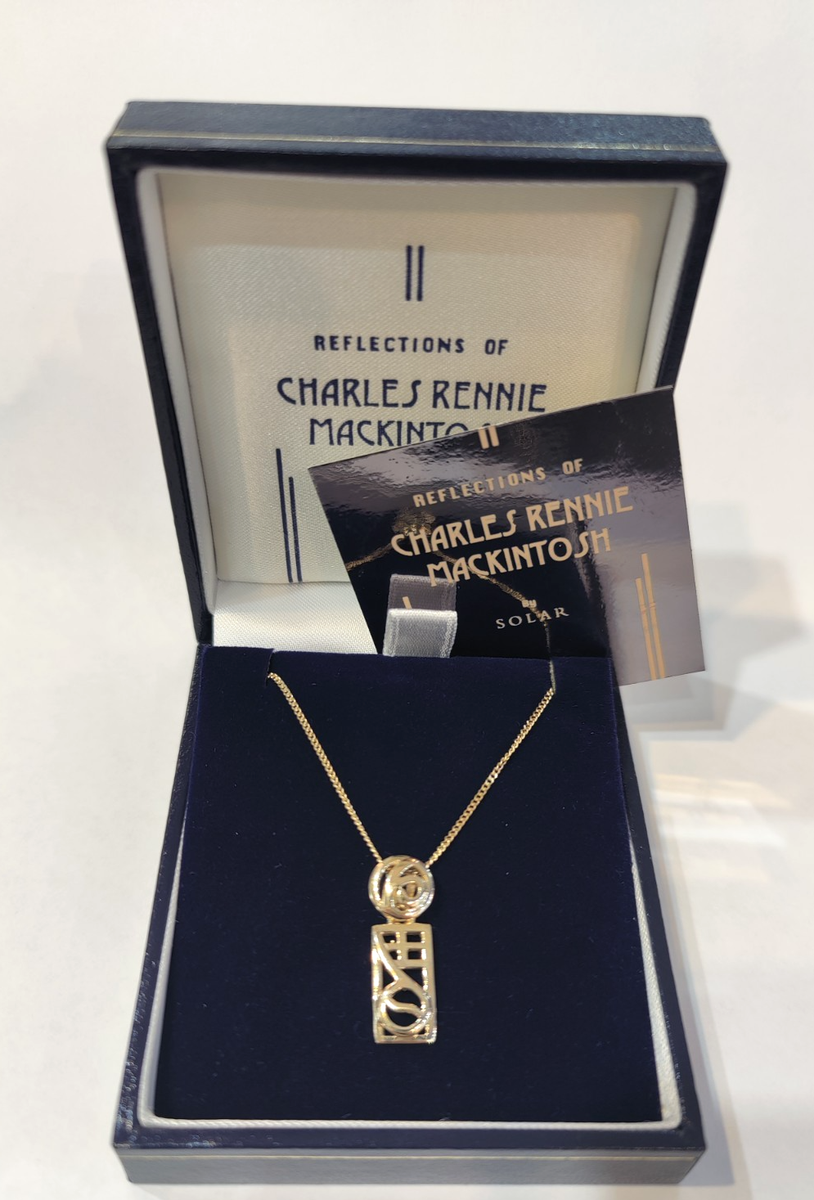 9ct Gold Charles Rennie Macintosh Necklace Reflections
