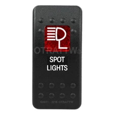 OTRATTW Carling Technologies Contura II Rocker only, SPOT LIGHTS, RED LENS
