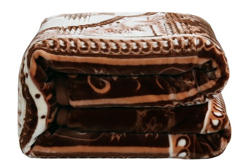 2 Ply Fleece Bed Blanket 12LB Soft Heavy Reversible Korean Style Raschel Blanket - Picture 38 of 54