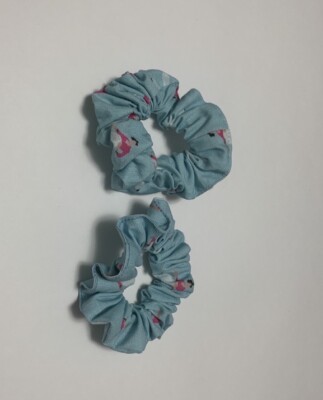 Hair Scrunchies Harry Styles Blue Cotton Prints set 2 fun gift Birthday, Favors