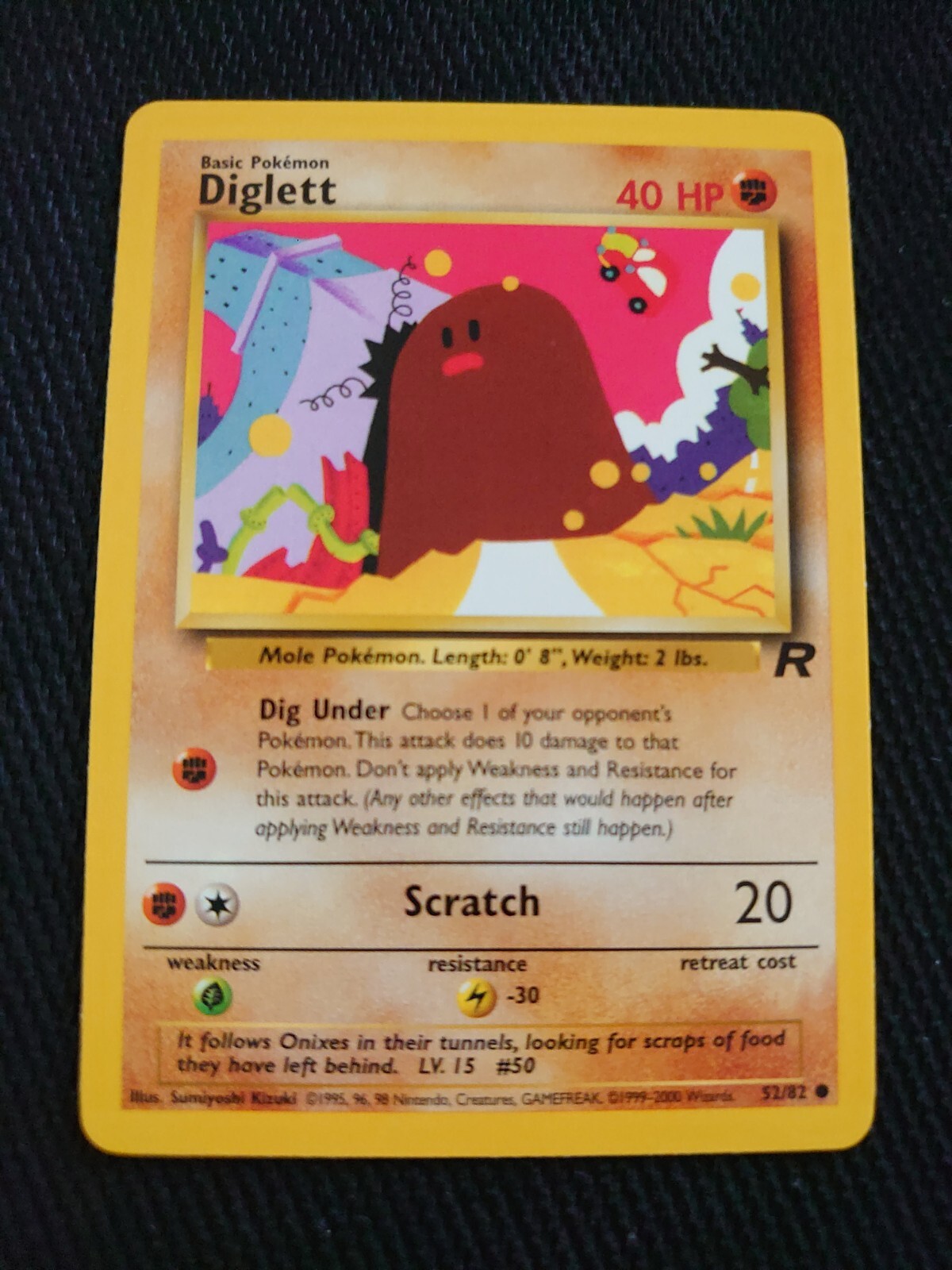 Pokémon TCG Diglett Team Rocket 52 Regular Unlimited Common NM