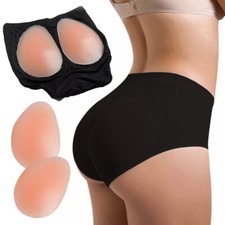 Women Butt Lifter Padded Panty Buttock Enhancer Underwear with 2 Silicone Pads