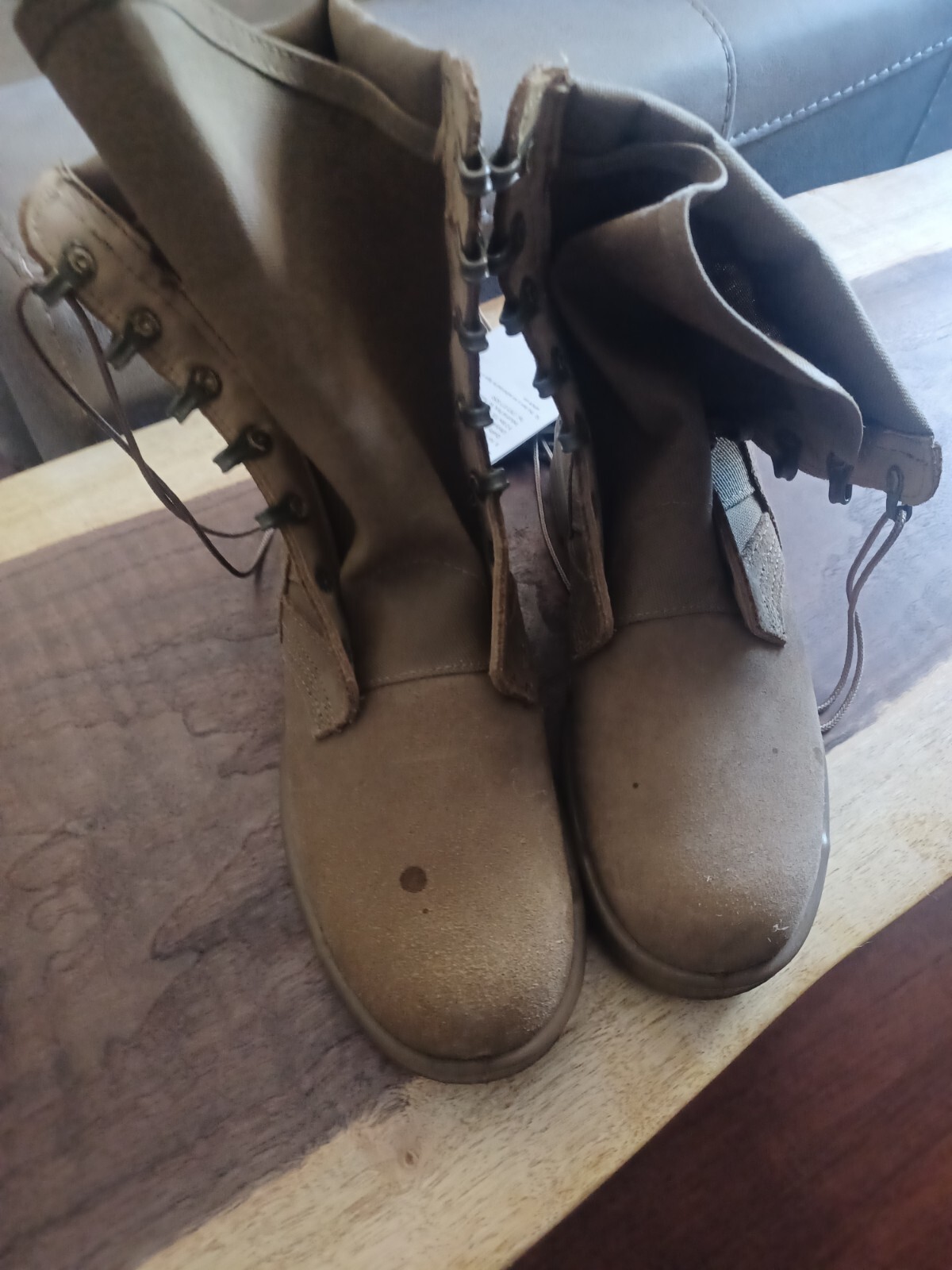 Hot Weather Coyote Combat Boots 4.5 Wide Women's Tactical Footwear-image