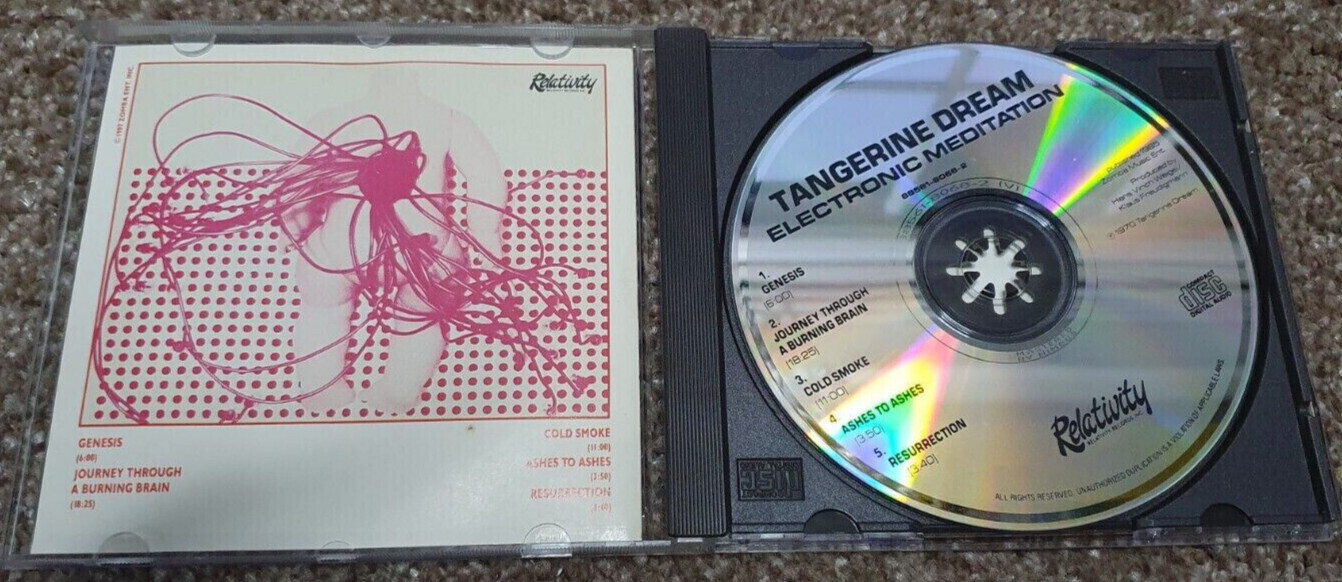 TANGERINE DREAM ELECTRONIC MEDITATION (5 TRK IMPORT CD) KRAUTROCK VG+
