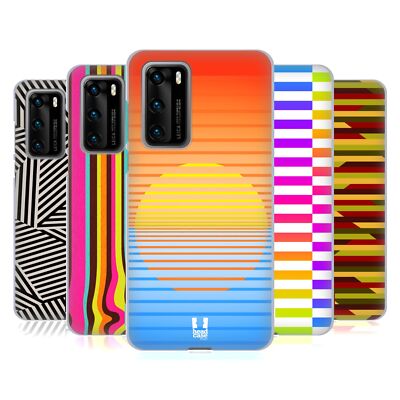 HEAD CASE DESIGNS DYNAMIC STRIPES SOFT GEL CASE FOR HUAWEI PHONES 4