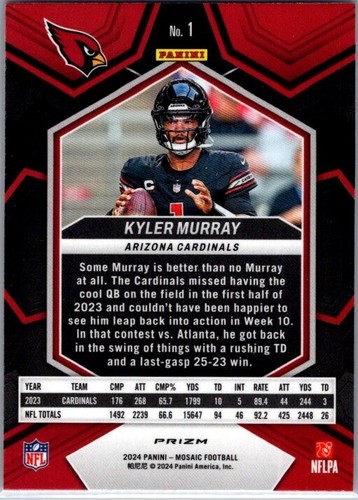 Kyler Murray 2023-24 Panini Select/Prestige/Contender/Donruss/Mosaic 9-Card Lot - Bild 19 von 19