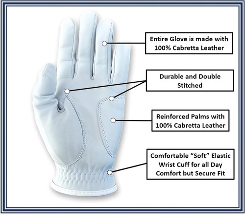 Trump USA Flag Golf Gloves - Cabretta Leather Golf Gloves with Trump and USA Fla - Picture 3 of 11