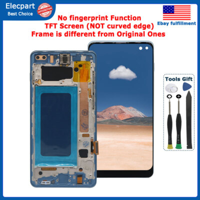 Blue For Samsung S10+ S10 Plus SM-G975 G975U LCD Display Screen Digitizer Frame