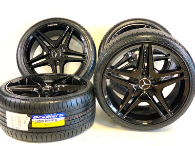 19'' WHEELS RIMS FIT FACTORY MERCEDES BENZ S550 Style AMG S63 C63 New Set 4 BLACK