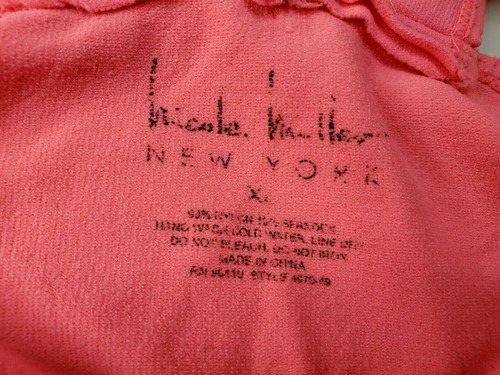 Nicole Miller Womens XL Sports Bra Pink Racerback Thick Straps No Padding/Wire - Picture 2 of 5