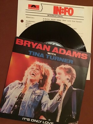 7 '' Bryan Adams & Tina Turner / It s only love Promo unplayed  mint