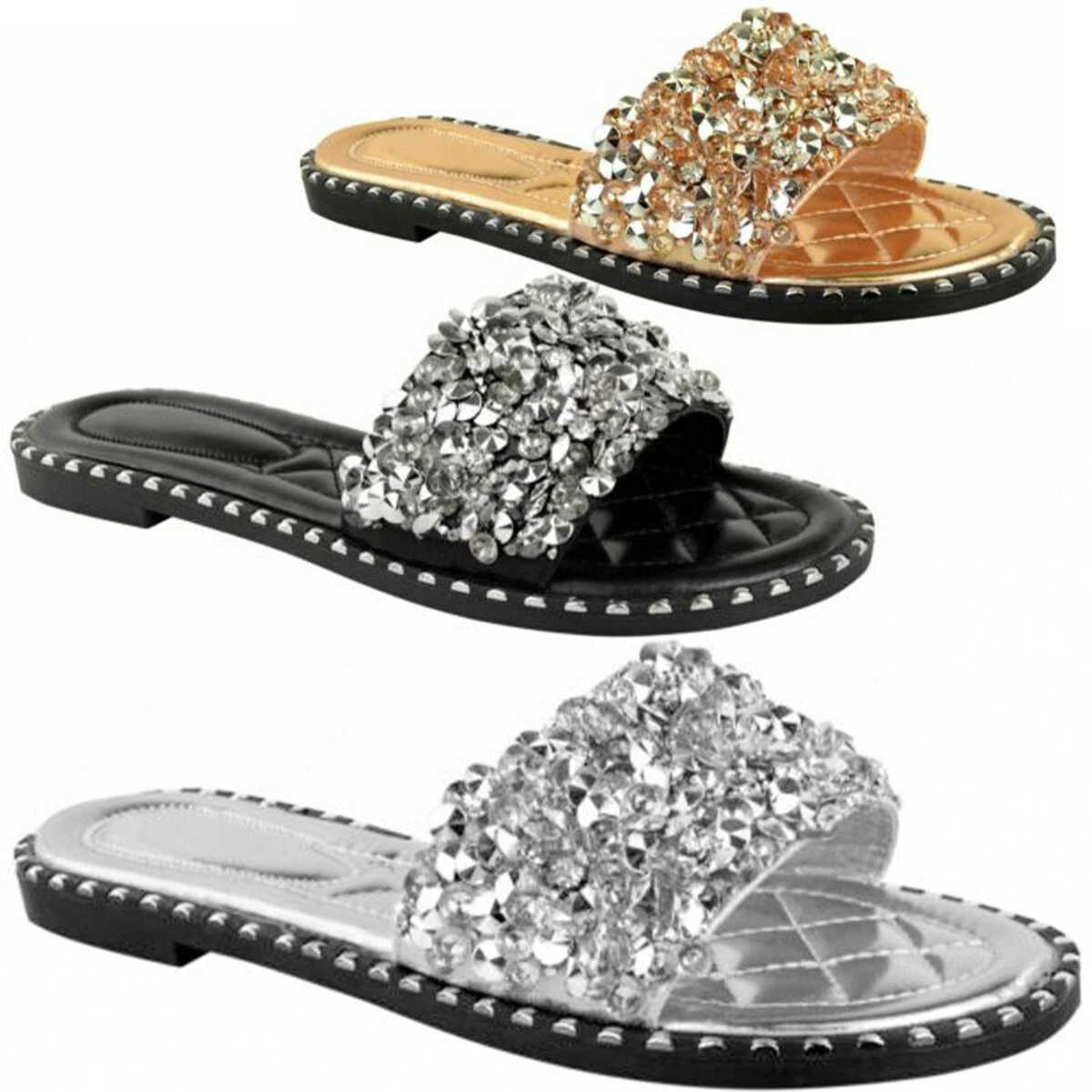 Carvela store diamante sliders