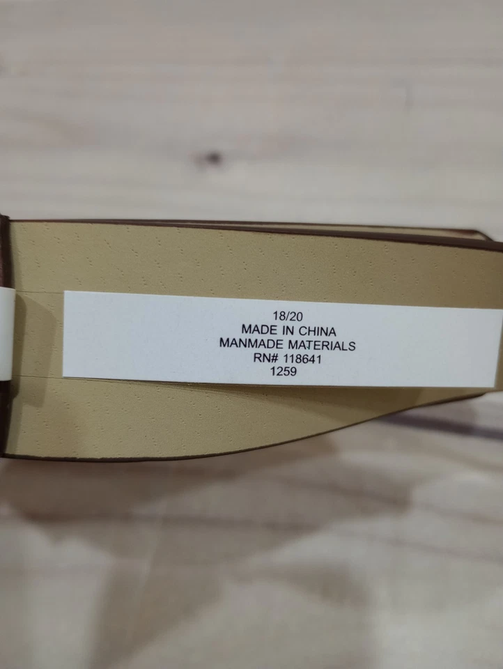 Cinturón para mujer Lane Bryant talla 18/20 marrón imitación cuero latón hebilla vegano nuevo sin etiquetas Foto 3 de 4