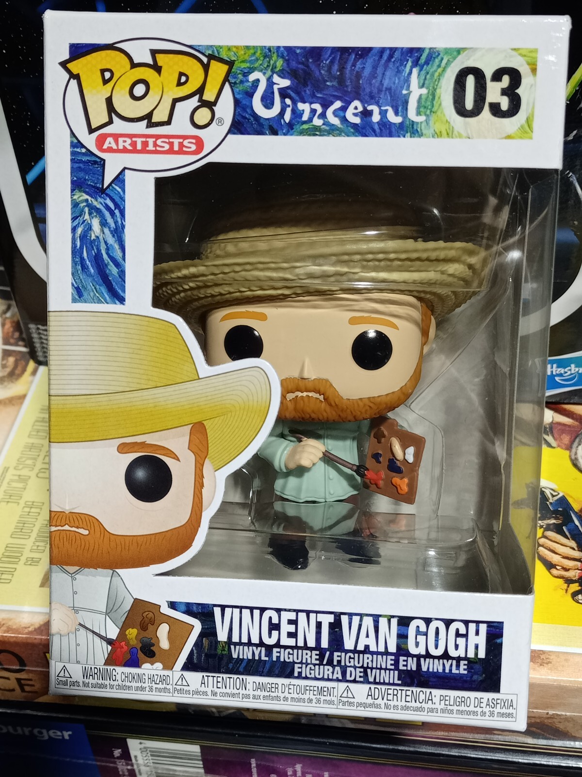 Figurine Funko Pop Vincent Van Gogh pour décorer un bureau d'étudiant ou une bibliothèque