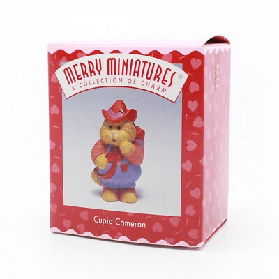 CUPID CAMERON CAT - 1997 Hallmark Merry Miniatures Valentine's Day Figure